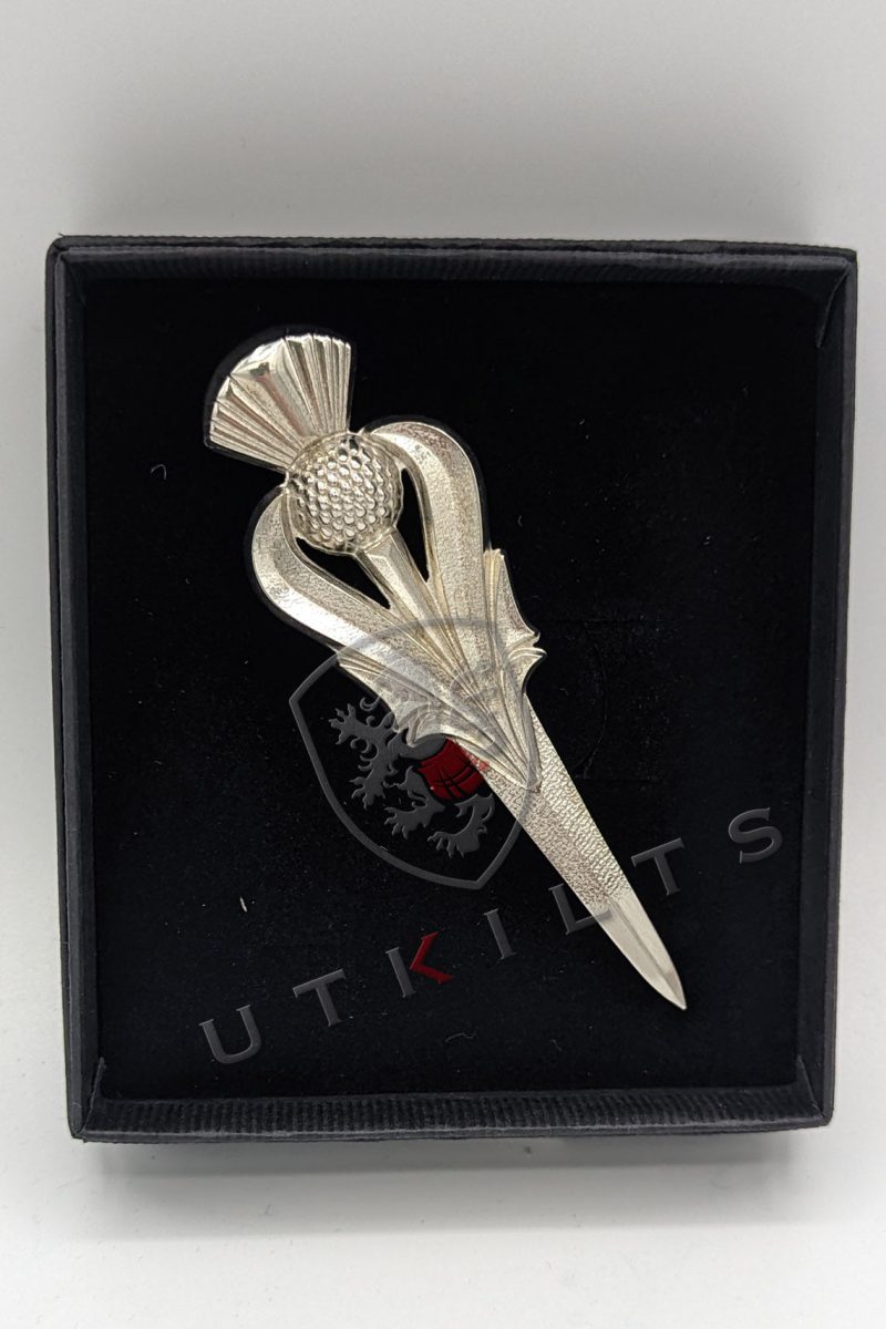 Premium Thistle Pride Kilt Pin - Matte or Polished Finish